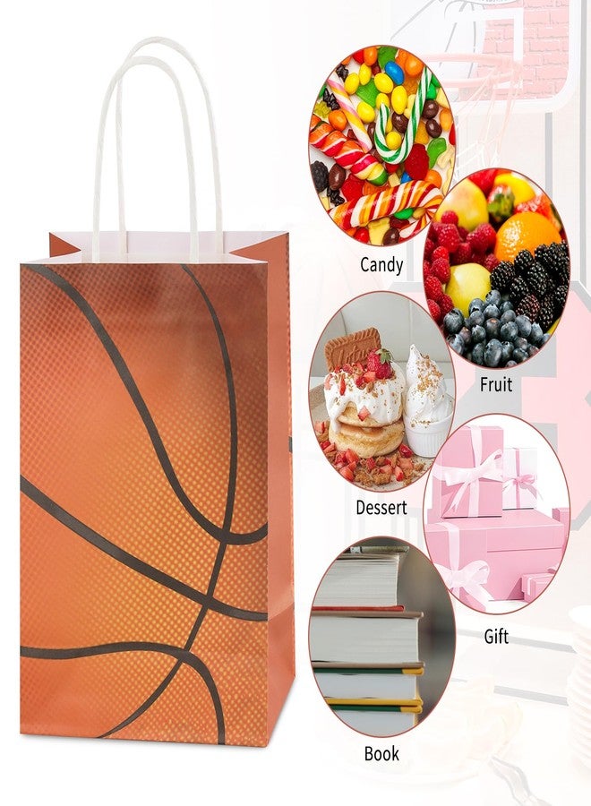Motroce 16PCS Basketball Party Favor Paper Bags, Basketball Gift Bags with Handles, Basketball Games Day Sports Goody Bag for Birthday Party Supplies Decorations - Image 3